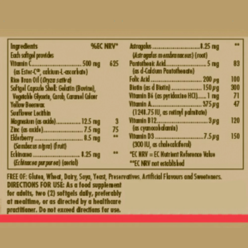Ester-C Plus Immune Complex Softgels - Pack of 60 - Image 5