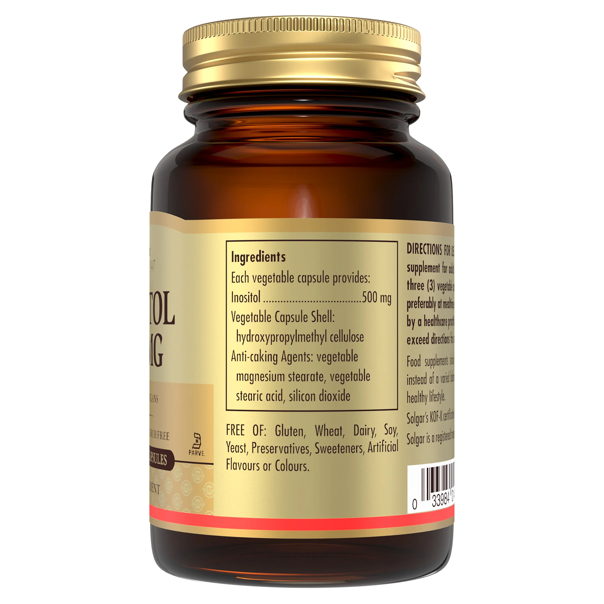 Inositol 500 mg Vegetable Capsules - Pack of 50 - Image 4