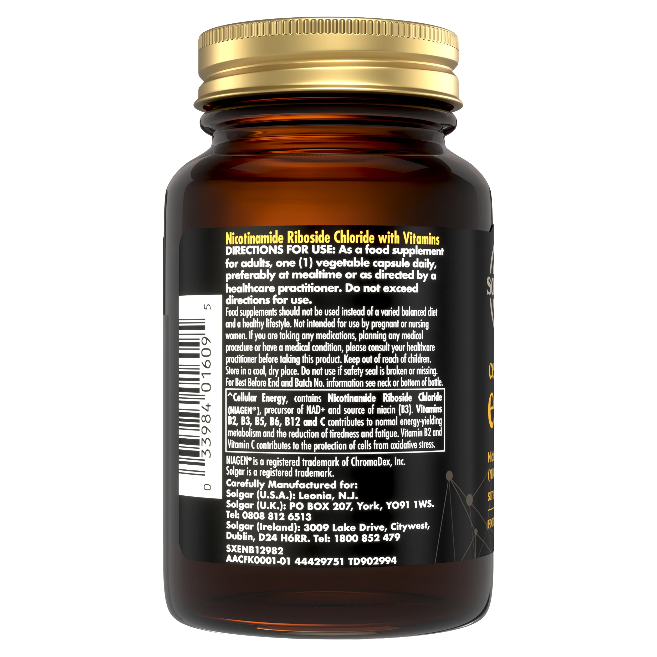 Solgar® Cellular Energy Vegetable Capsules - Pack of 28 - Image 3