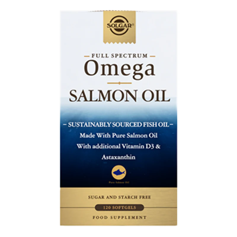 SolgarĀ® Full Spectrum Omega Salmon Oil Softgels - Pack of 120 - Image 3
