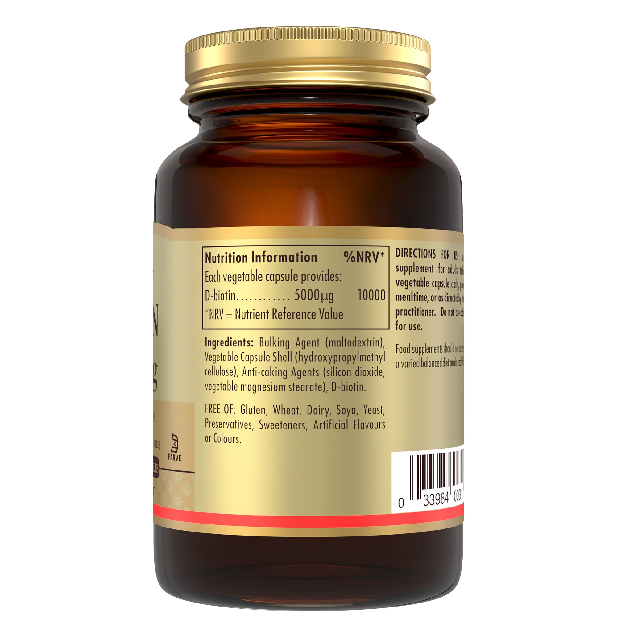 Biotin 5000 mcg Vegetable Capsules - Image 6