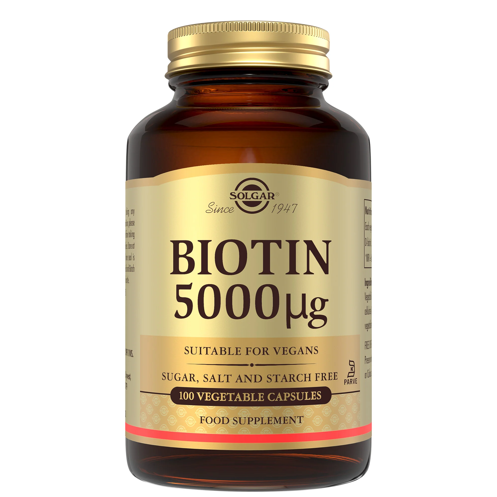 Biotin 5000 mcg Vegetable Capsules - Image 9