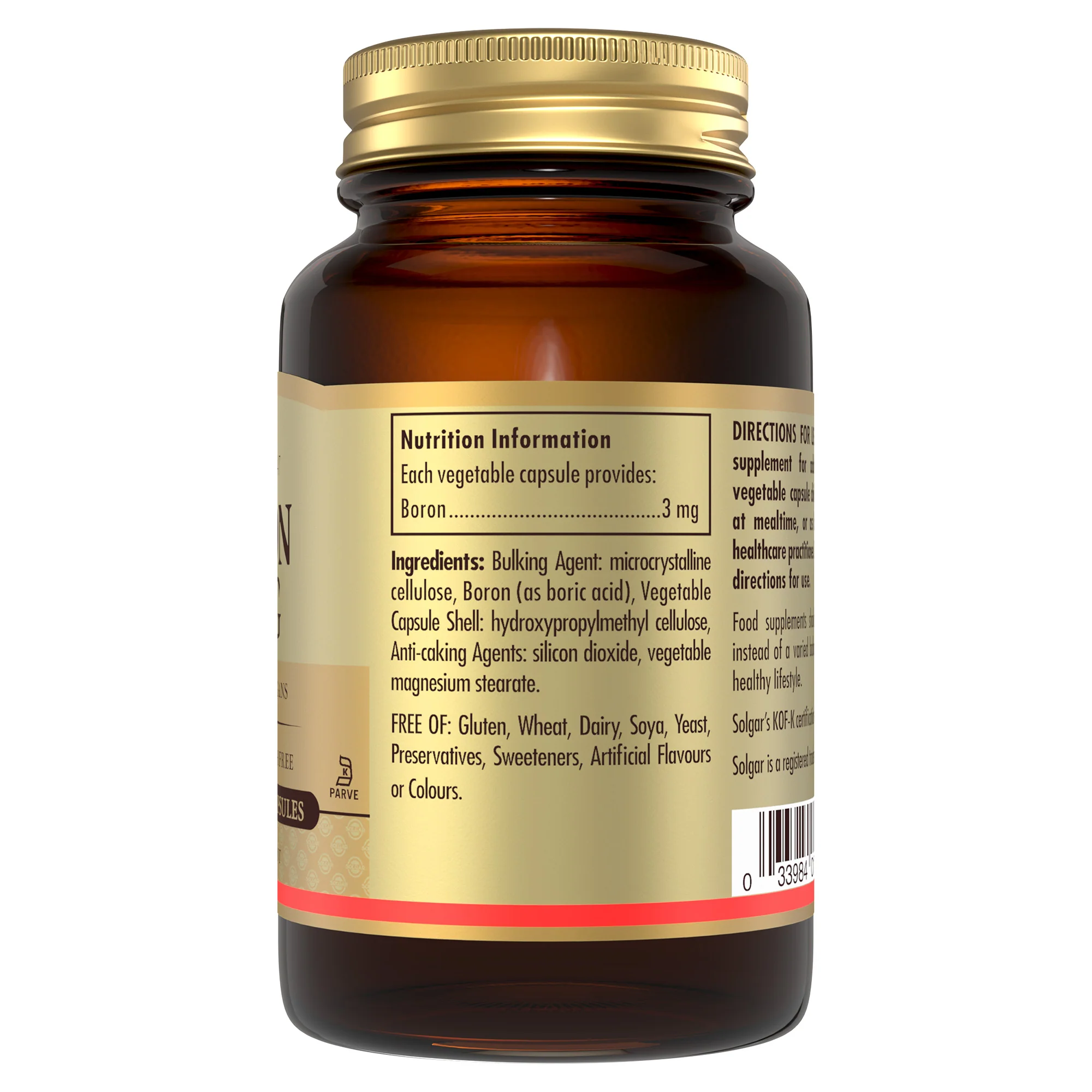 Boron 3 mg Vegetable Capsules - Pack of 100 - Image 4