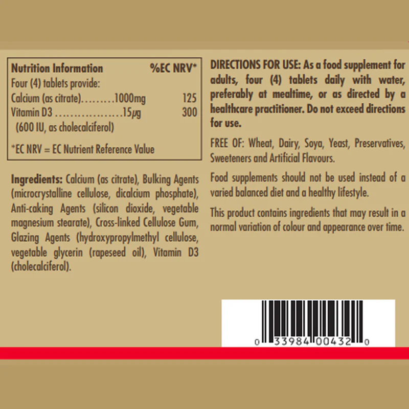 Calcium Citrate with Vitamin D3 Tablets - Image 6