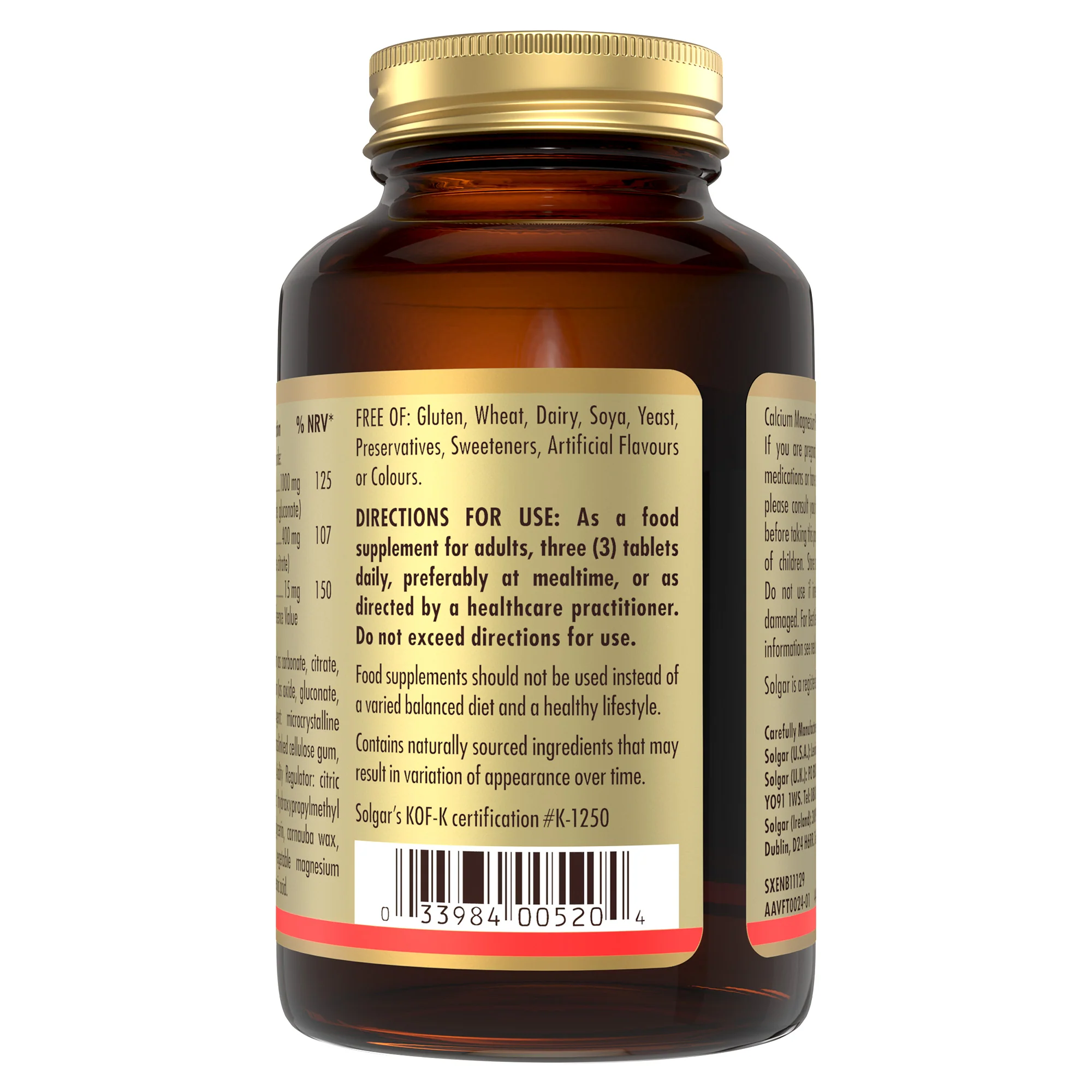 Calcium Magnesium Plus Zinc Tablets - Image 5