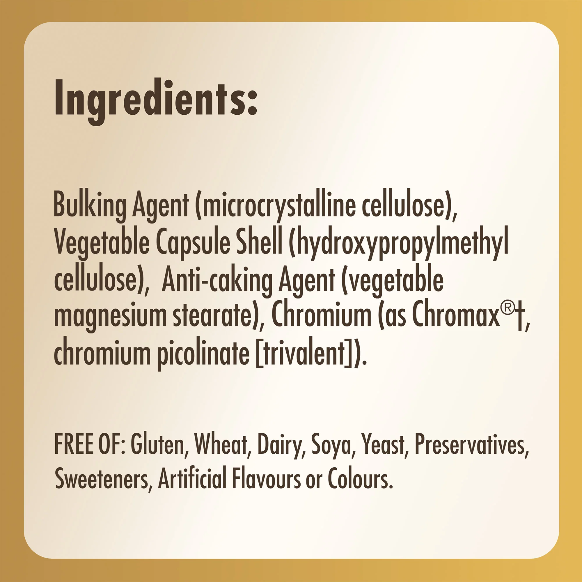 Chromium Picolinate 200 mcg Vegetable Capsules - Pack of 90 - Image 5