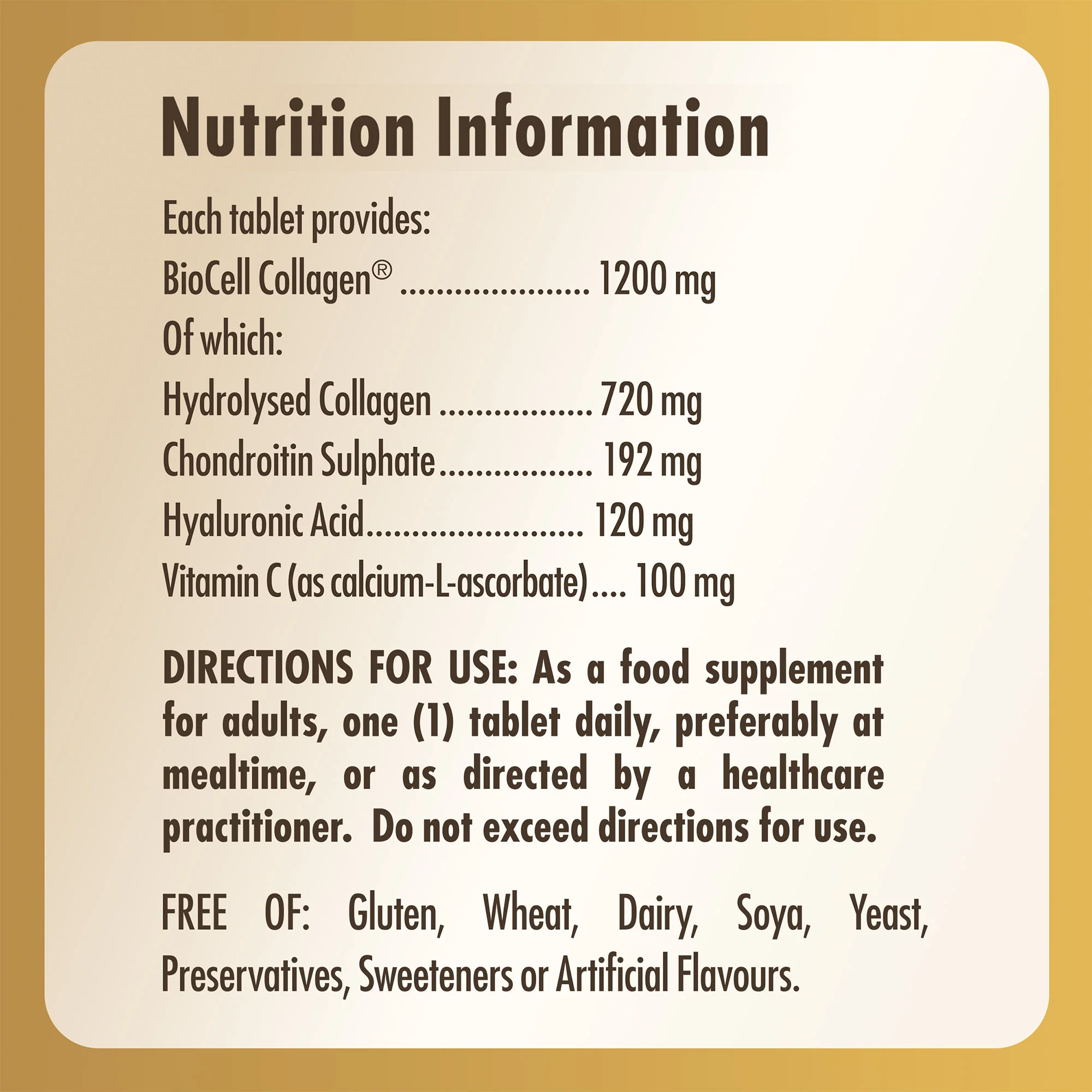 Collagen Hyaluronic Acid Complex Tablets - Pack of 30 - Image 6