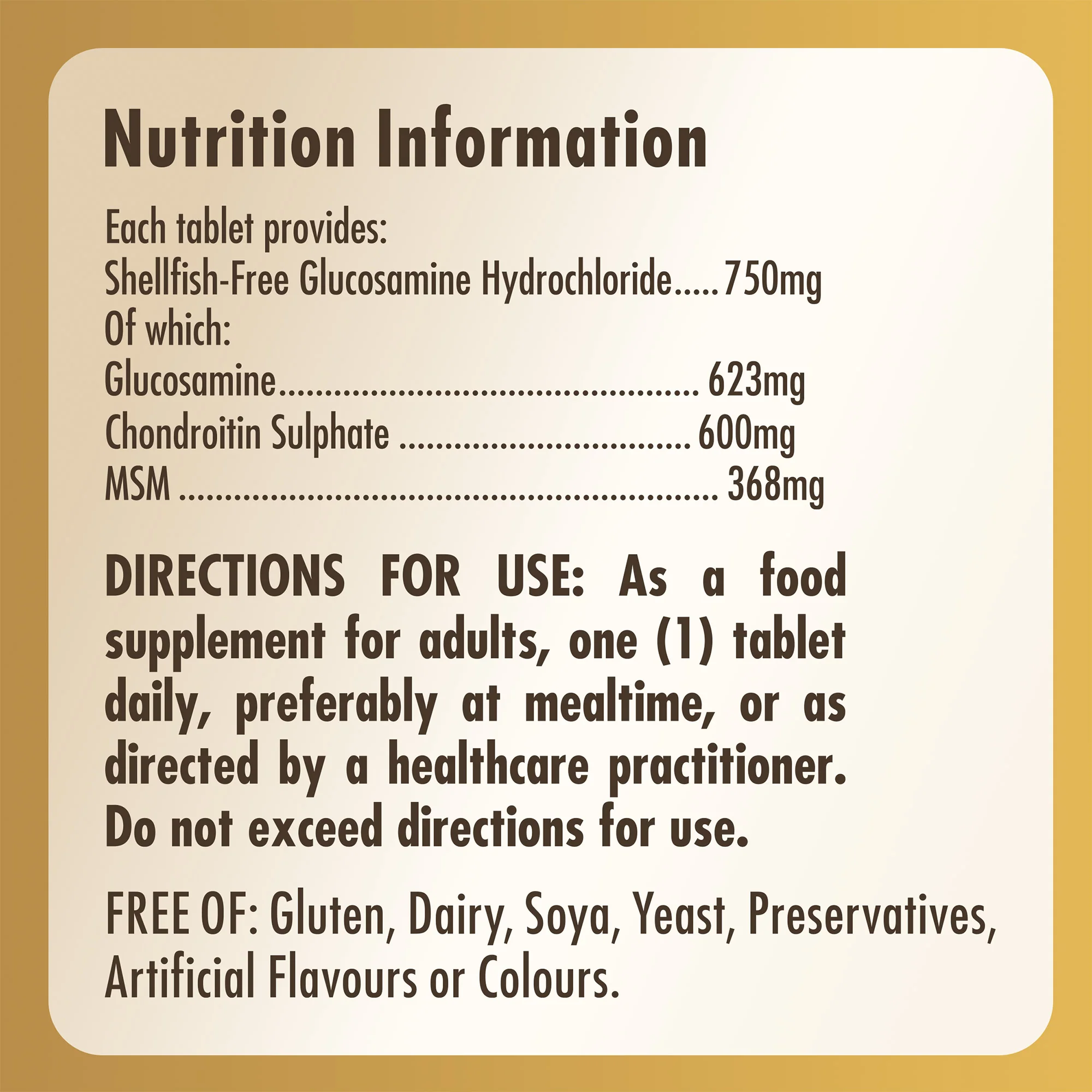 Extra Strength Glucosamine Chondroitin MSM Tablets - Image 6