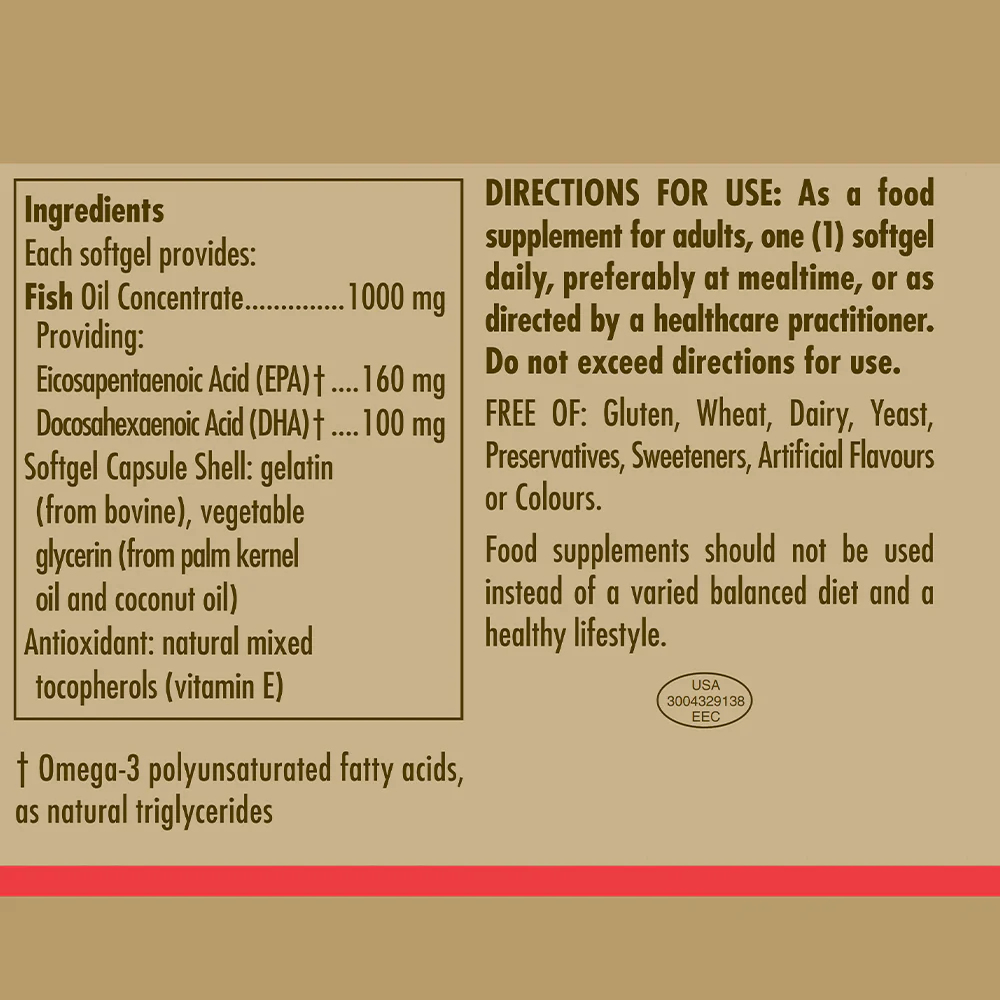Fish Oil Concentrate 1000 mg Softgels - Pack of 60 - Image 5