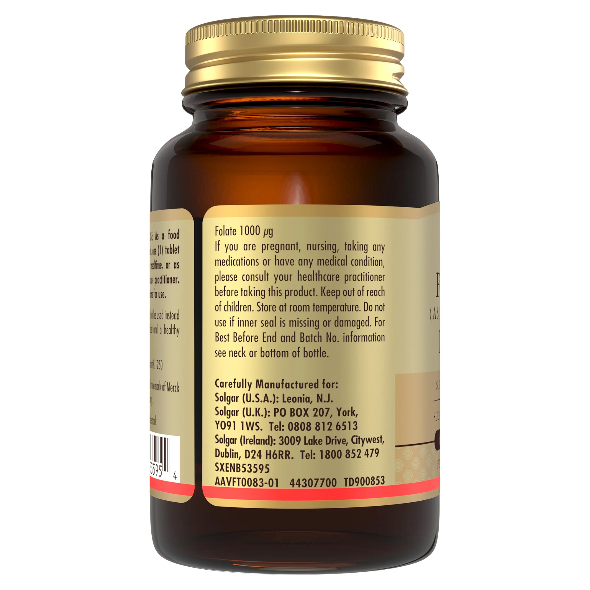 Folate (as Metafolin) 1000 mcg Tablets - Pack of 60 - Image 3
