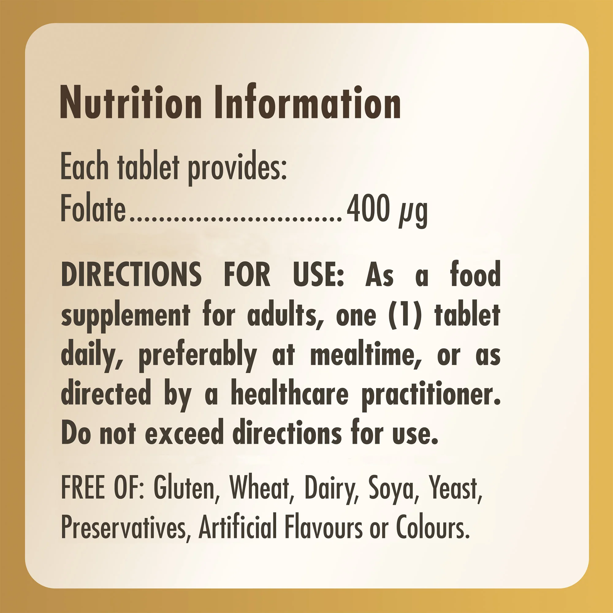 Folate (as Metafolin) 400 mcg Tablets - Image 6