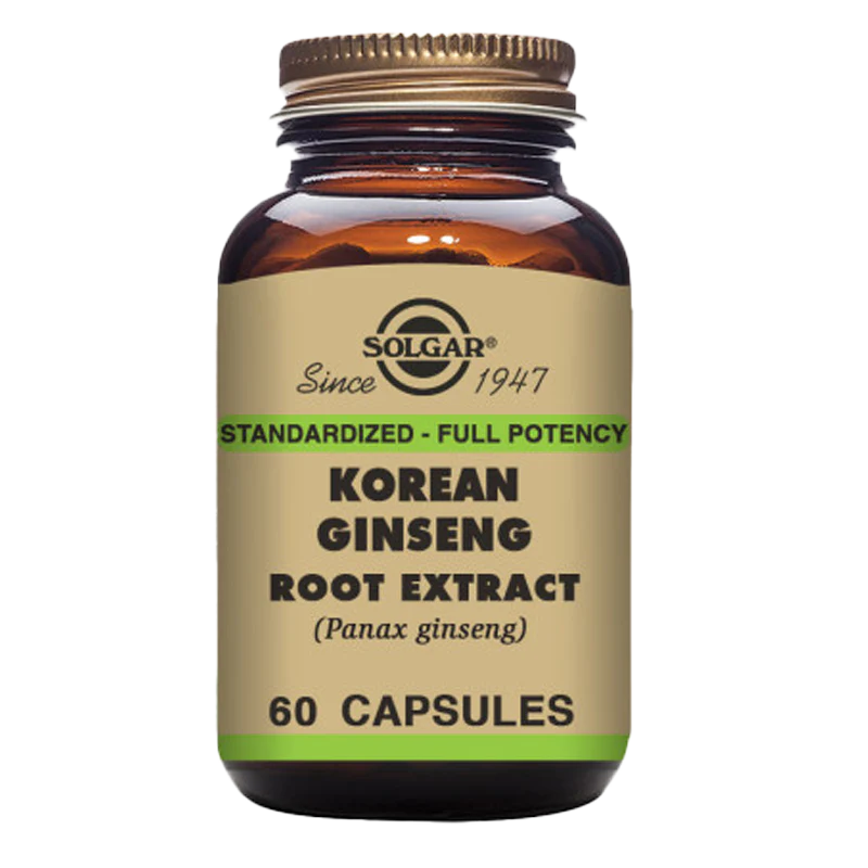 Korean Ginseng Root Extract Vegetable Capsules - Pack of 60
