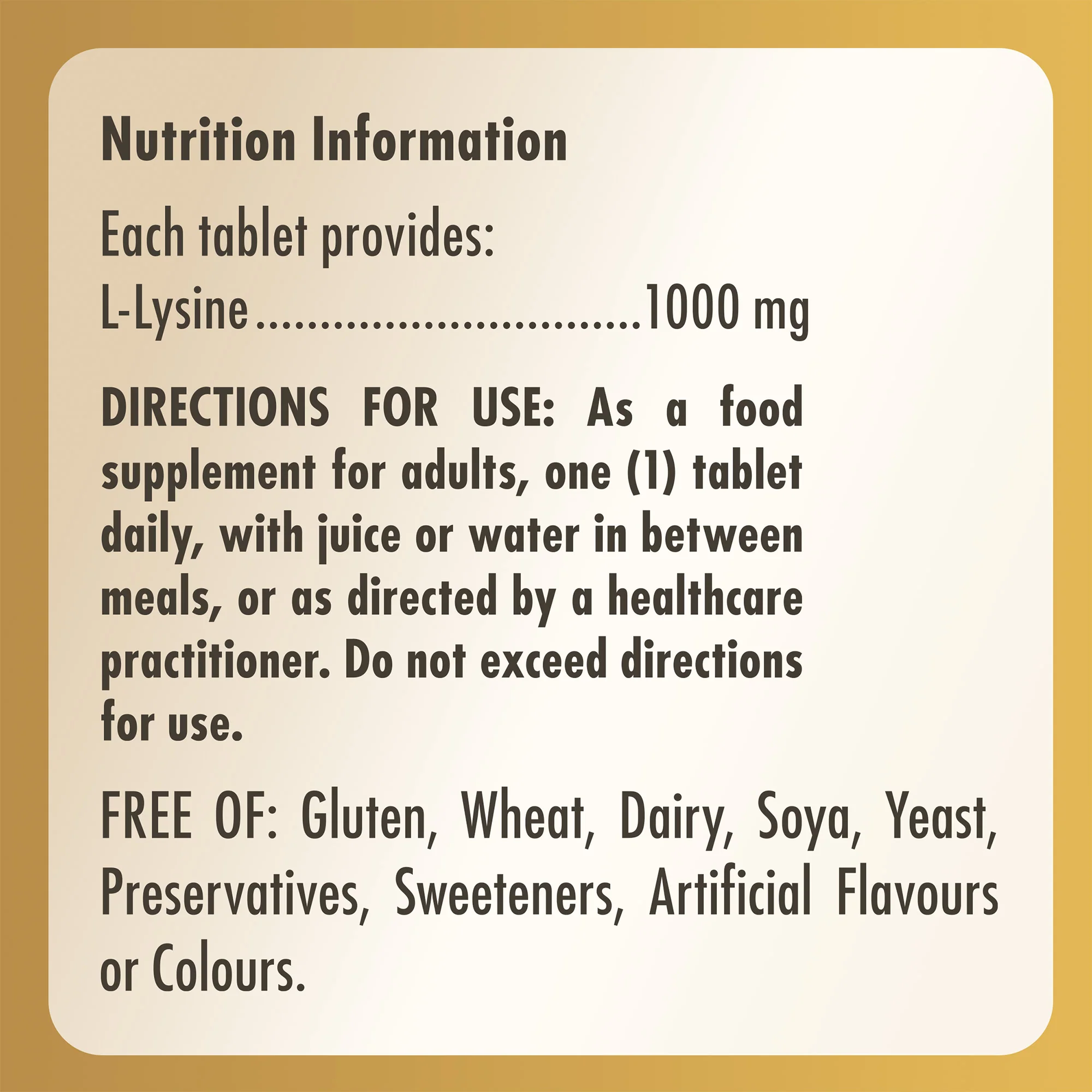 L-Lysine 1000 mg Tablets - Image 6