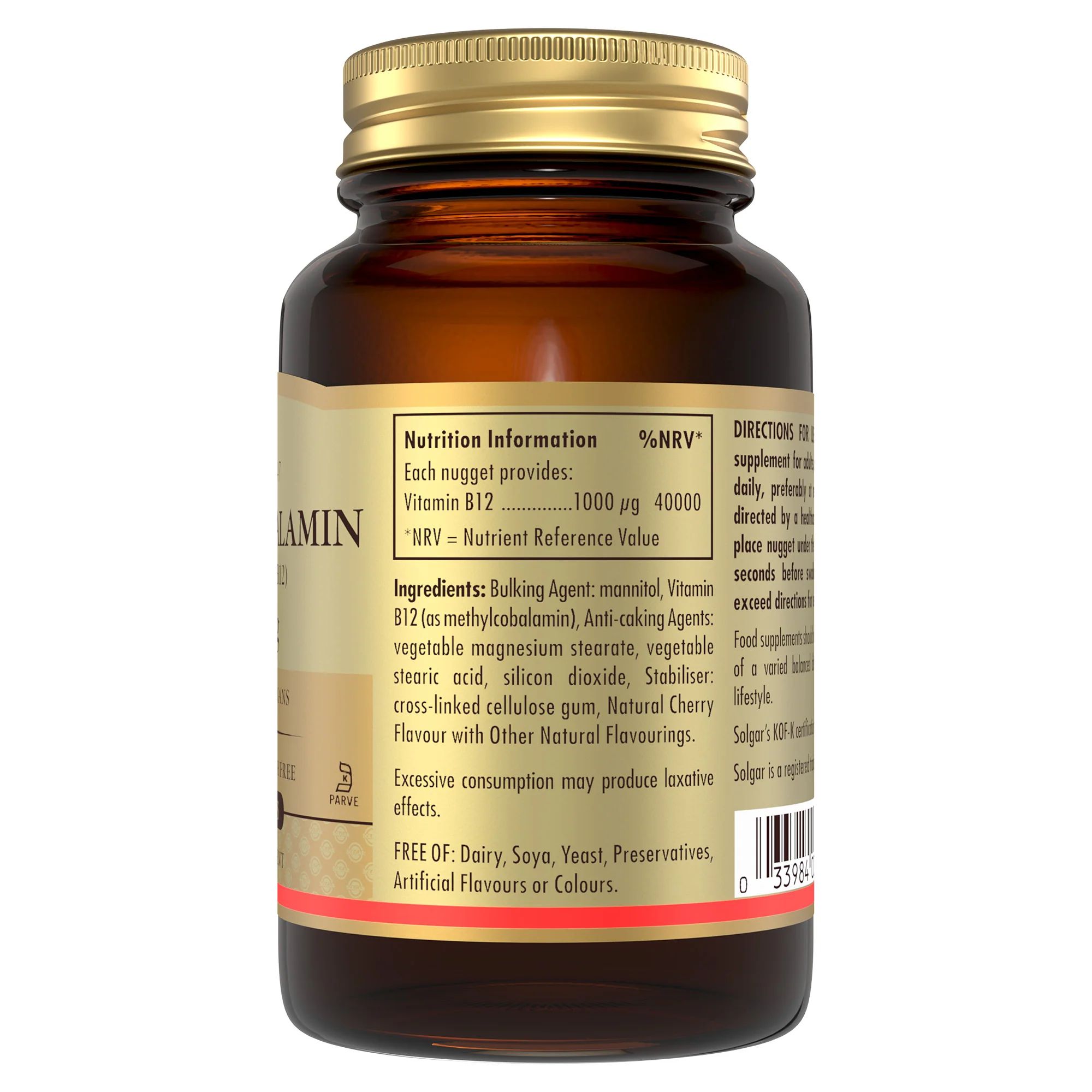 Methylcobalamin (Vitamin B12) 1000 mcg Nuggets - Pack of 30 - Image 4