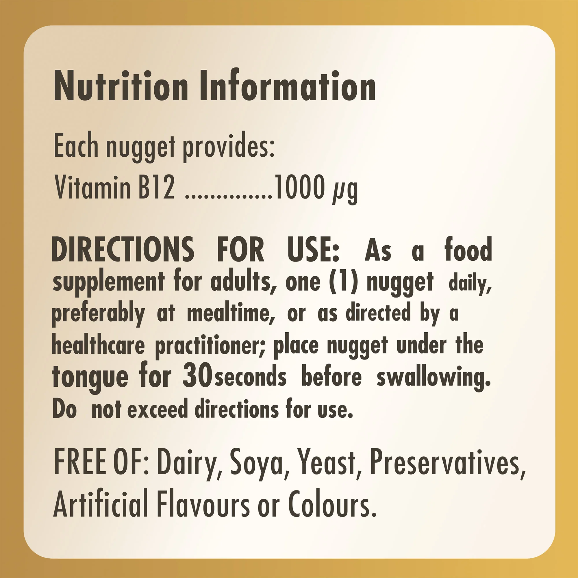 Methylcobalamin (Vitamin B12) 1000 mcg Nuggets - Pack of 30 - Image 6