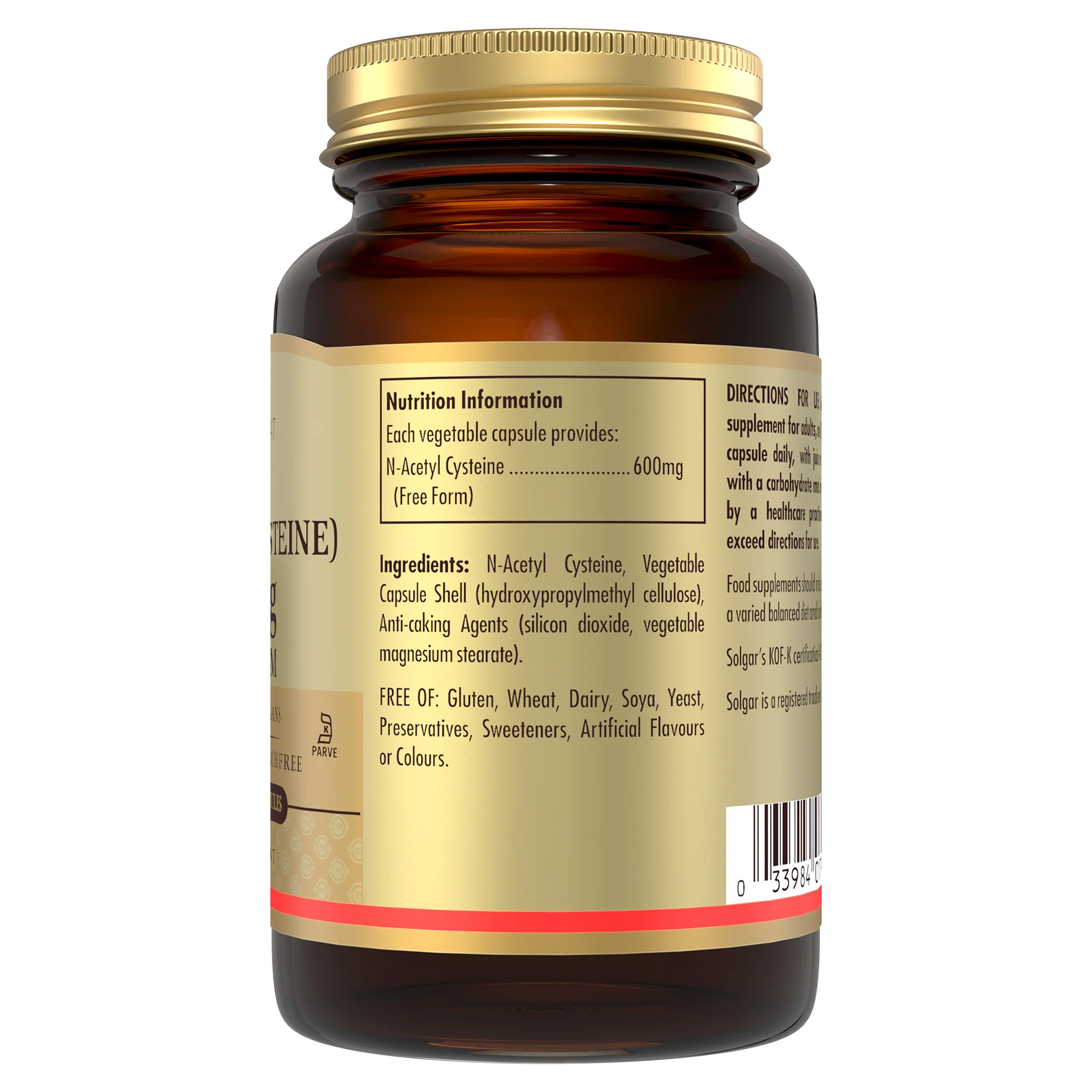 NAC (N-Acetyl-L-Cysteine) 600 mg Vegetable Capsules - Pack of 60 - Image 4