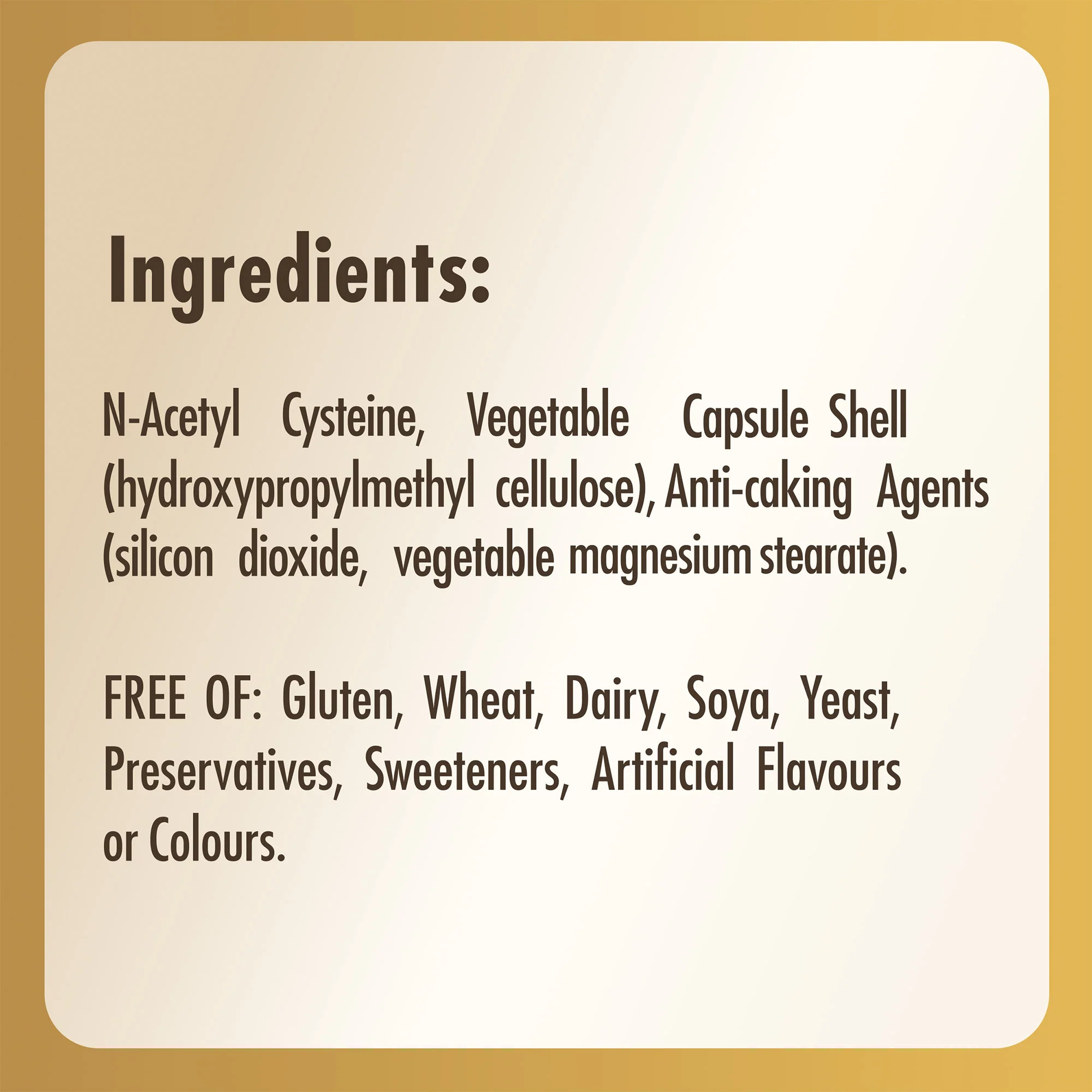 NAC (N-Acetyl-L-Cysteine) 600 mg Vegetable Capsules - Pack of 60 - Image 5