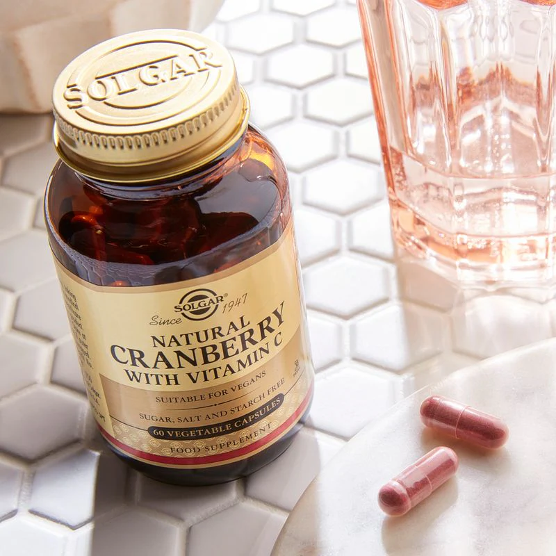 Natural Cranberry with Vitamin C Vegetable Capsules - Pack of 60 - Image 4