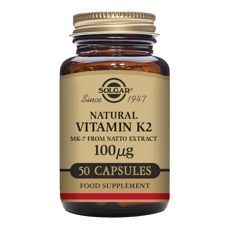 Natural Vitamin K2 (MK-7) 100 mcg Vegetable Capsules - Pack of 50