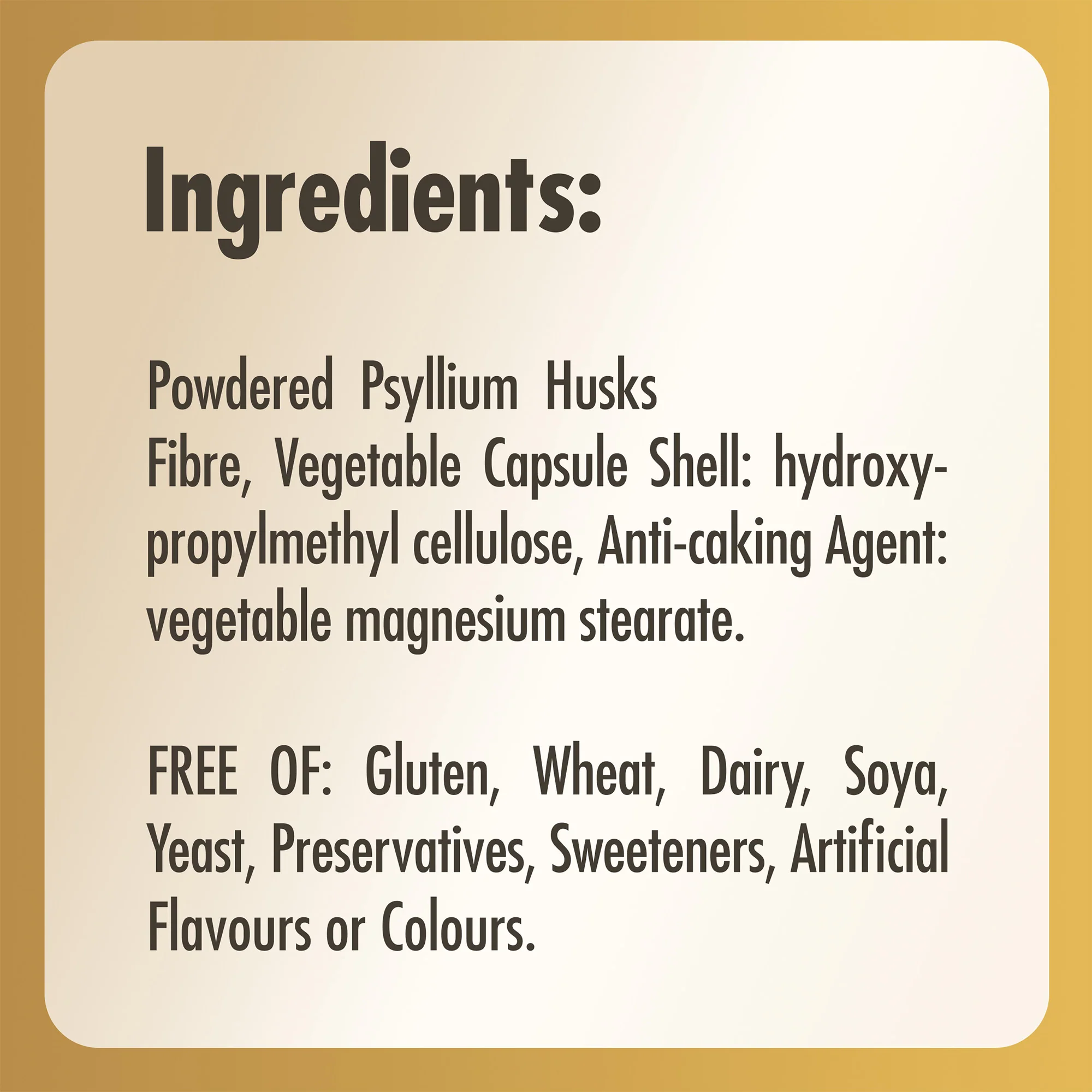 Psyllium Husks Fibre 500 mg Vegetable Capsules - Pack of 200 - Image 5