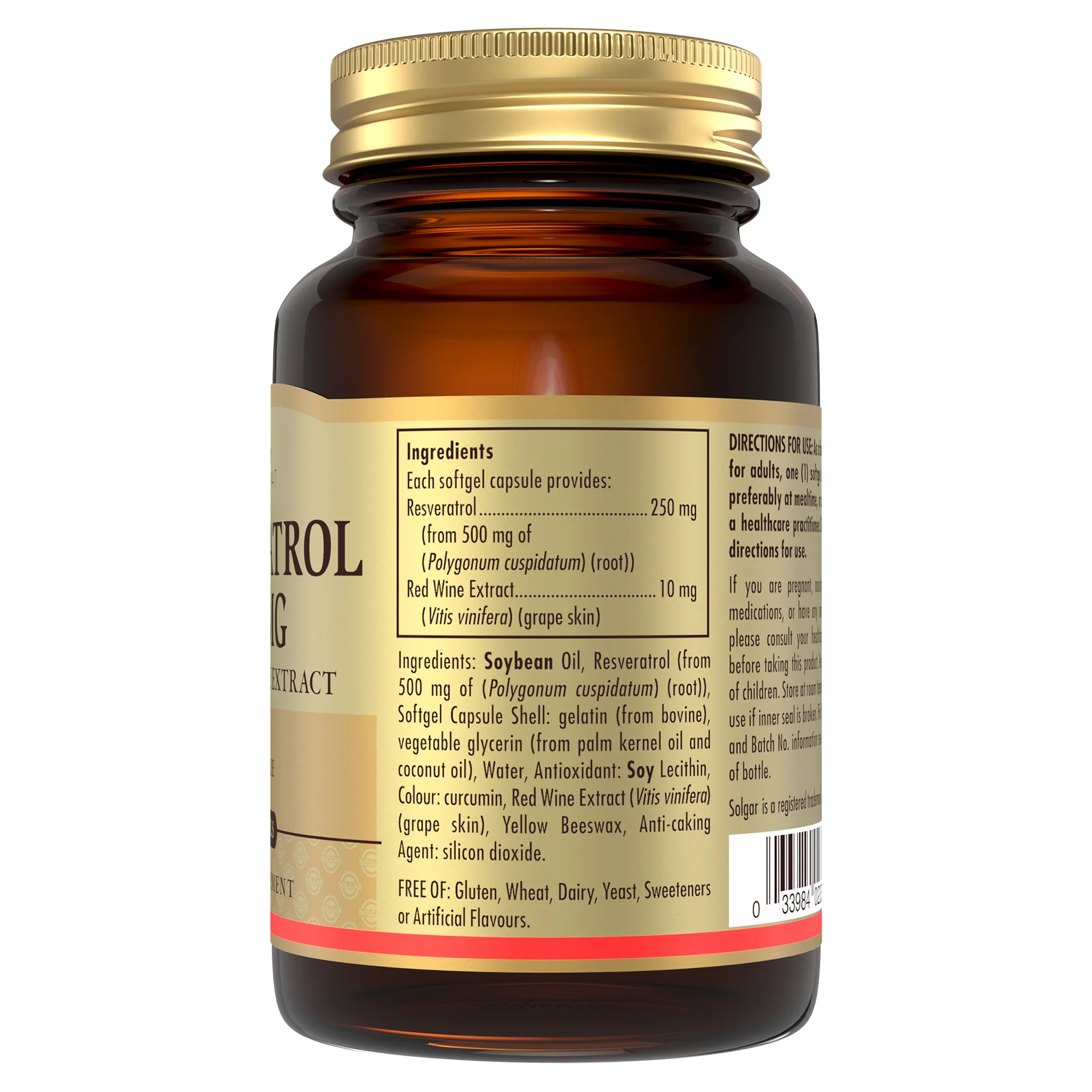Resveratrol 250 mg Softgels - Pack of 30 - Image 3