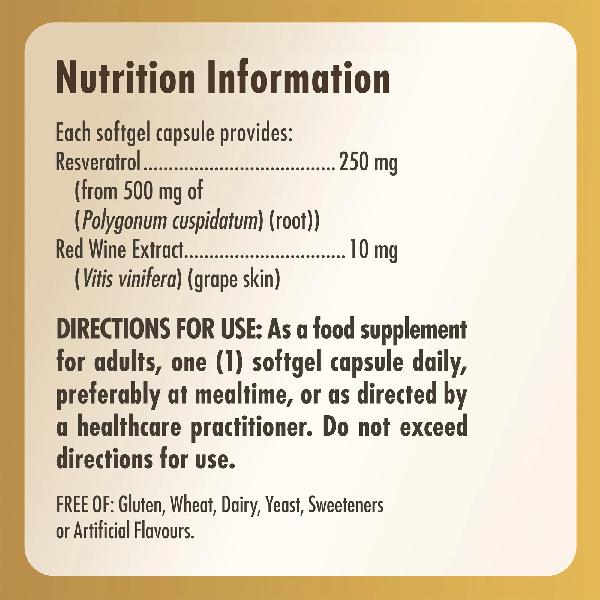 Resveratrol 250 mg Softgels - Pack of 30 - Image 5