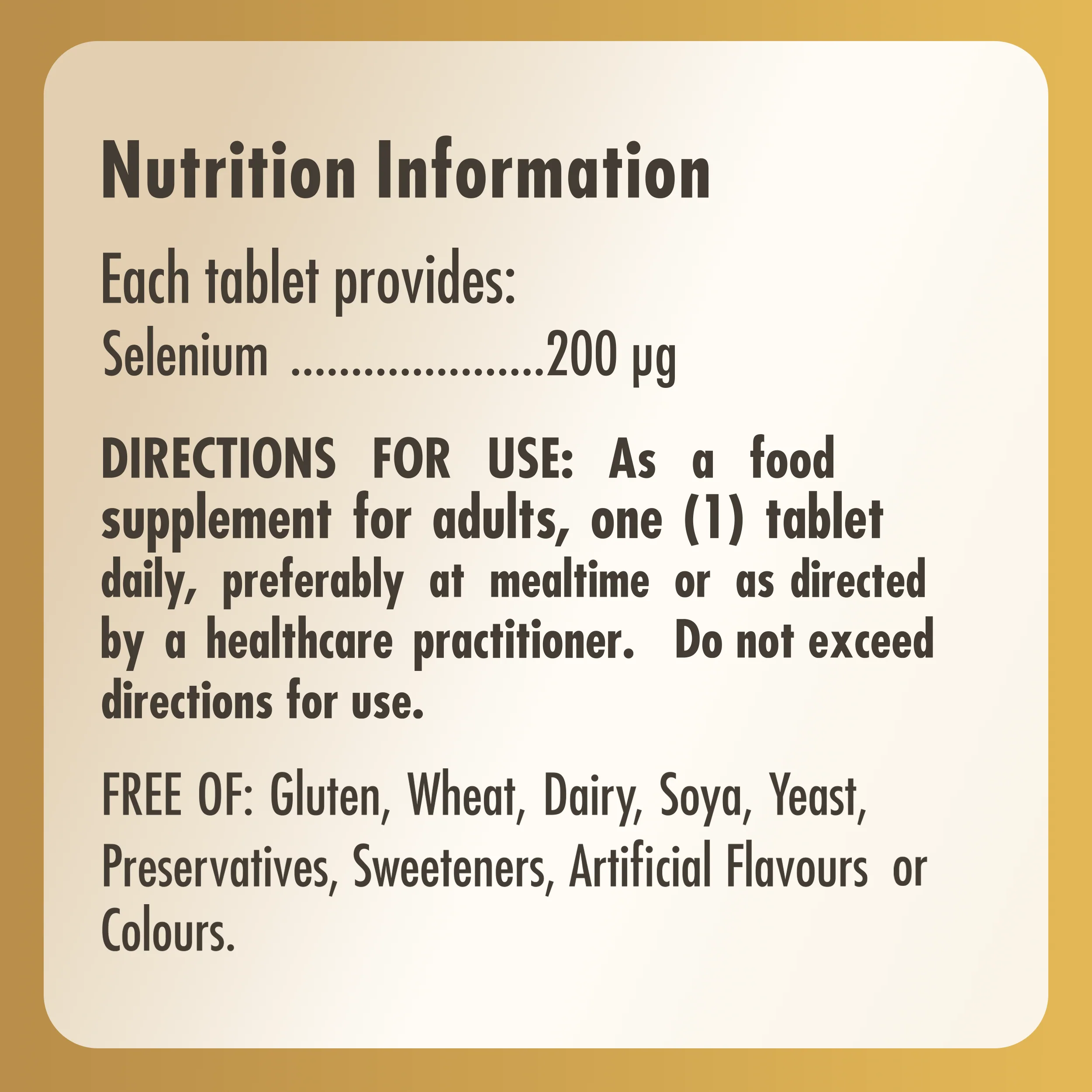 Selenium (Yeast-Free) 200 mcg Tablets - Image 5