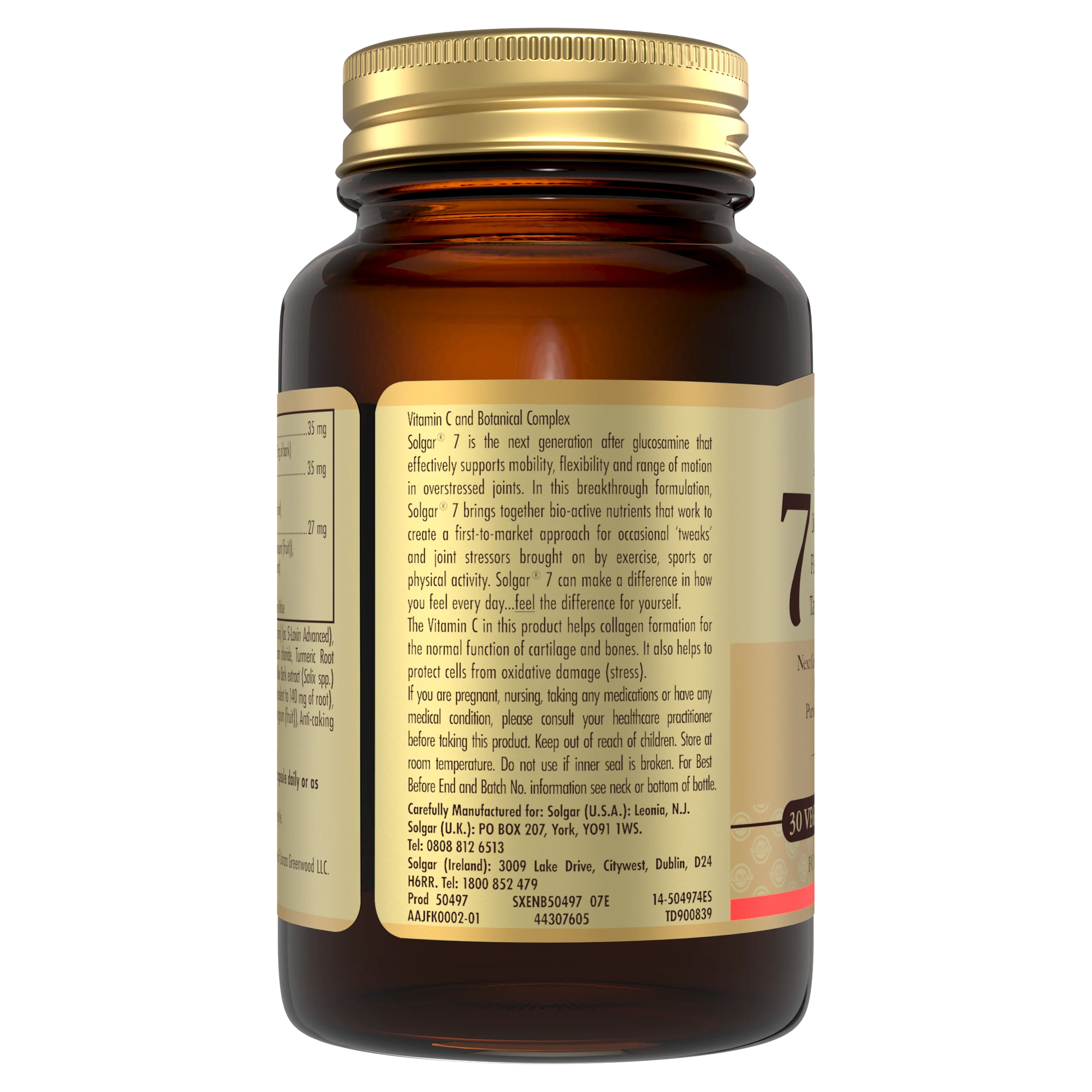 Solgar 7 Joint Support Vegetable Capsules - Image 3