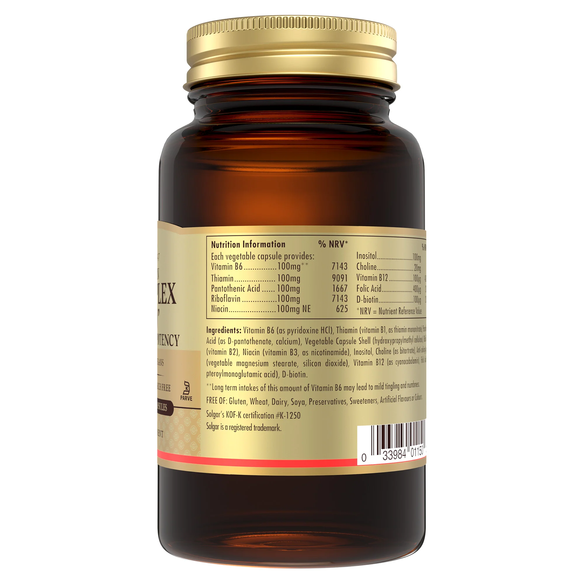 Vitamin B-Complex "100" Extra High Potency Vegetable Capsules - Image 4