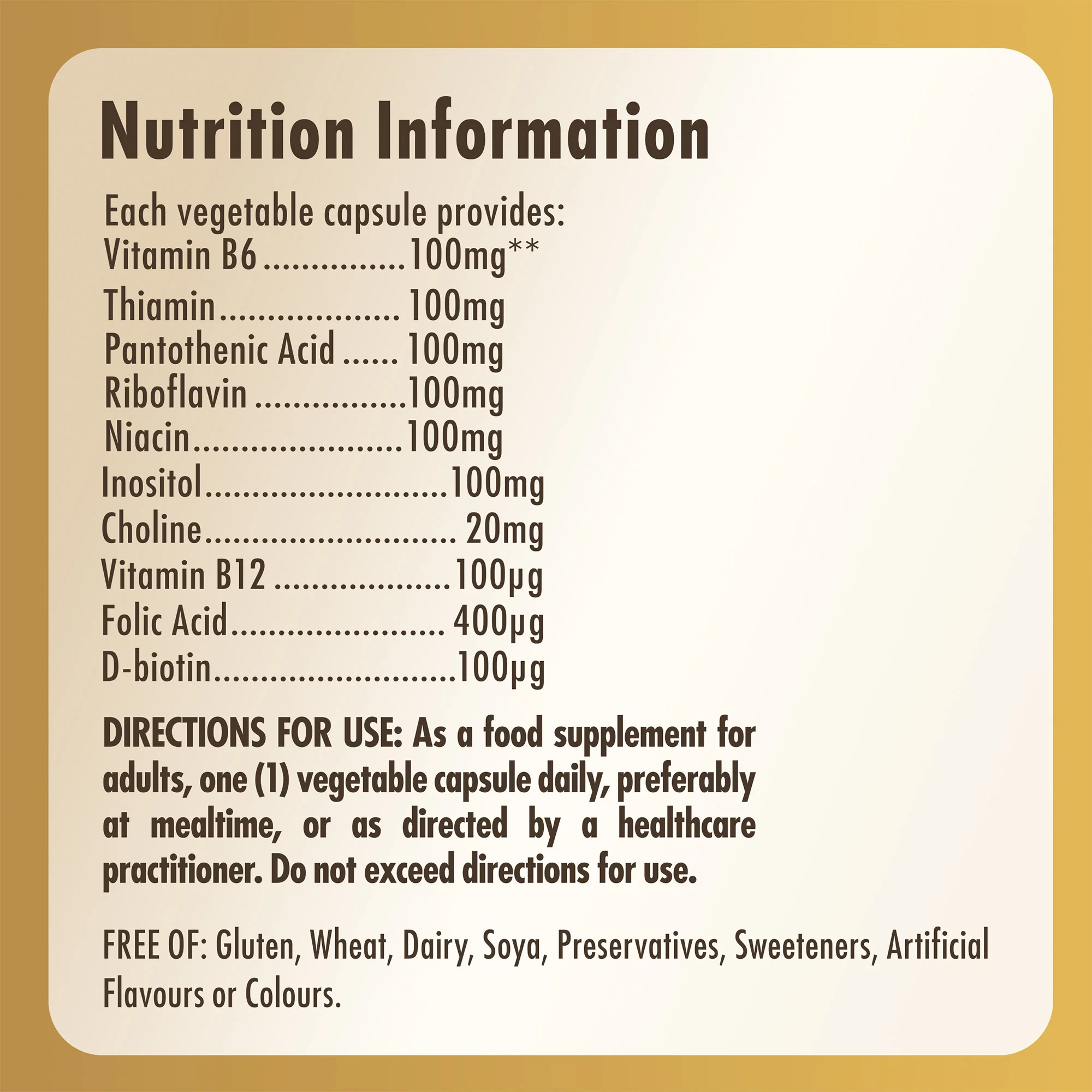 Vitamin B-Complex "100" Extra High Potency Vegetable Capsules - Image 6