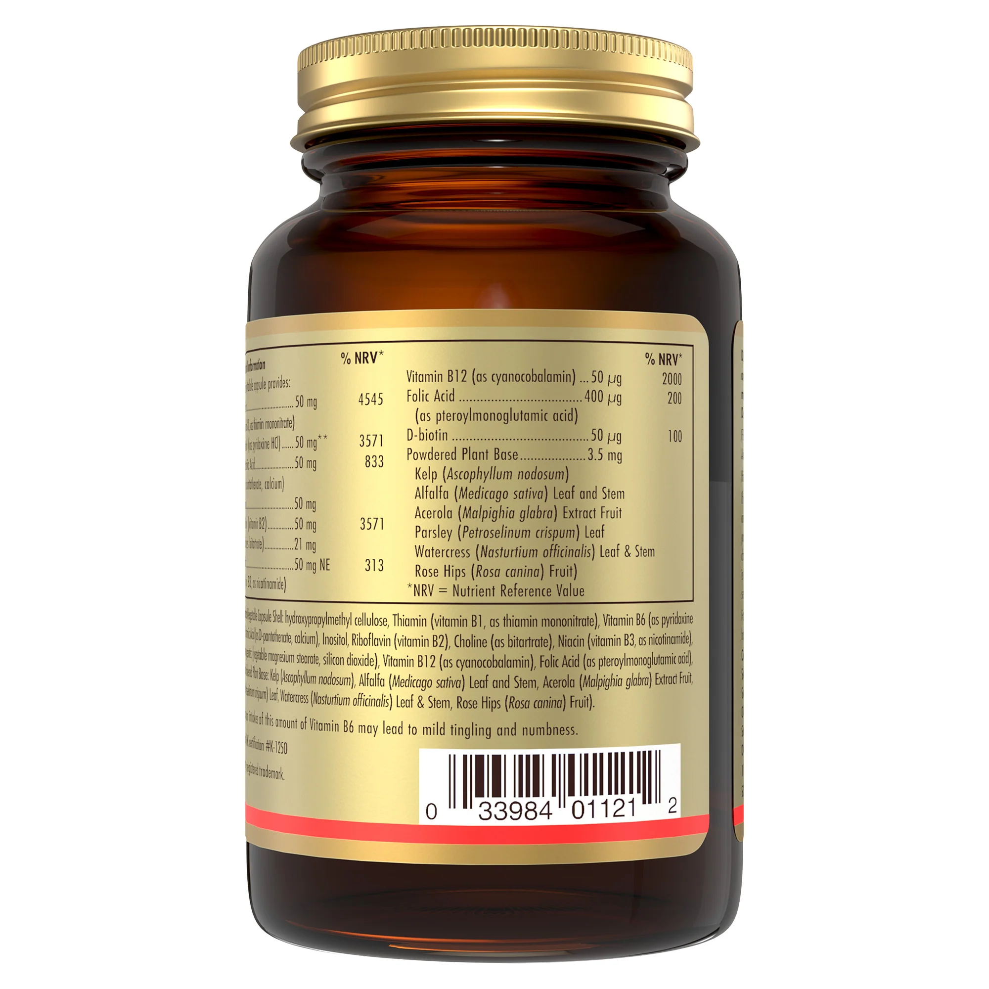 Vitamin B-Complex ''50'' High Potency Vegetable Capsules - Image 3