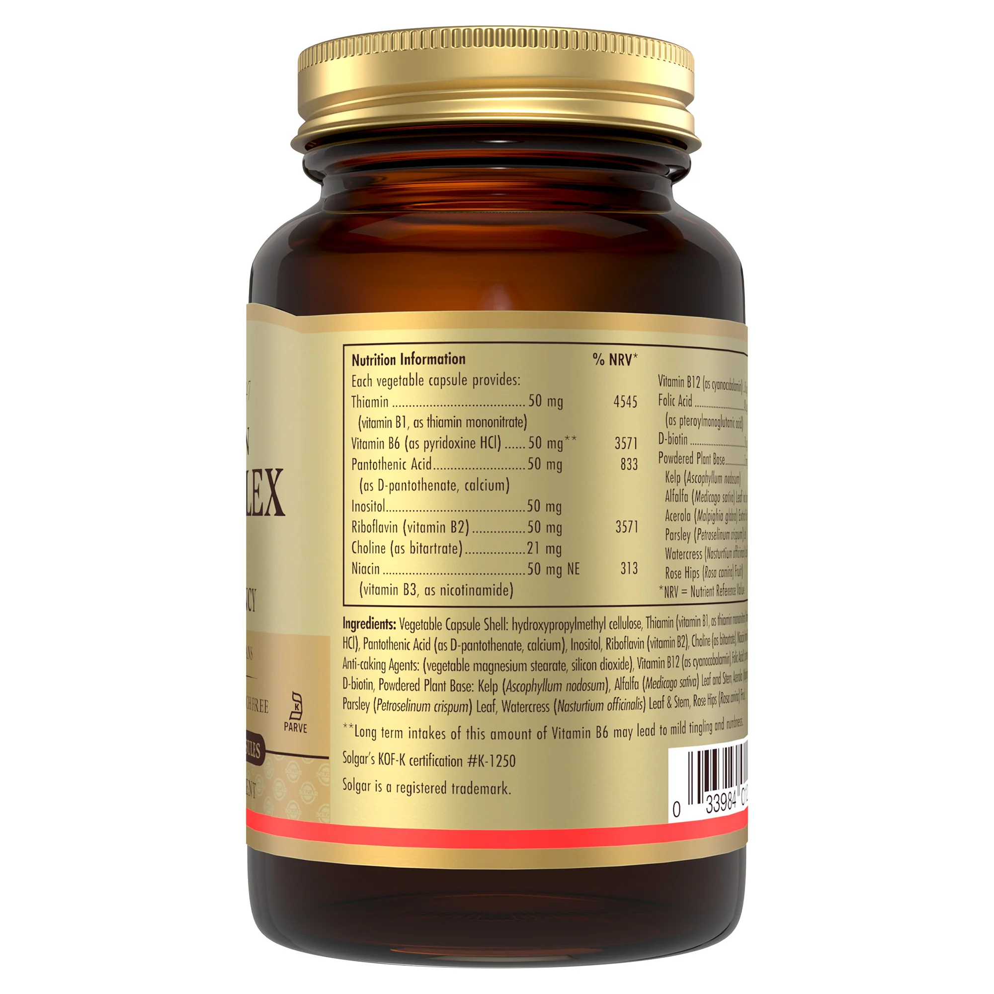 Vitamin B-Complex ''50'' High Potency Vegetable Capsules - Image 4