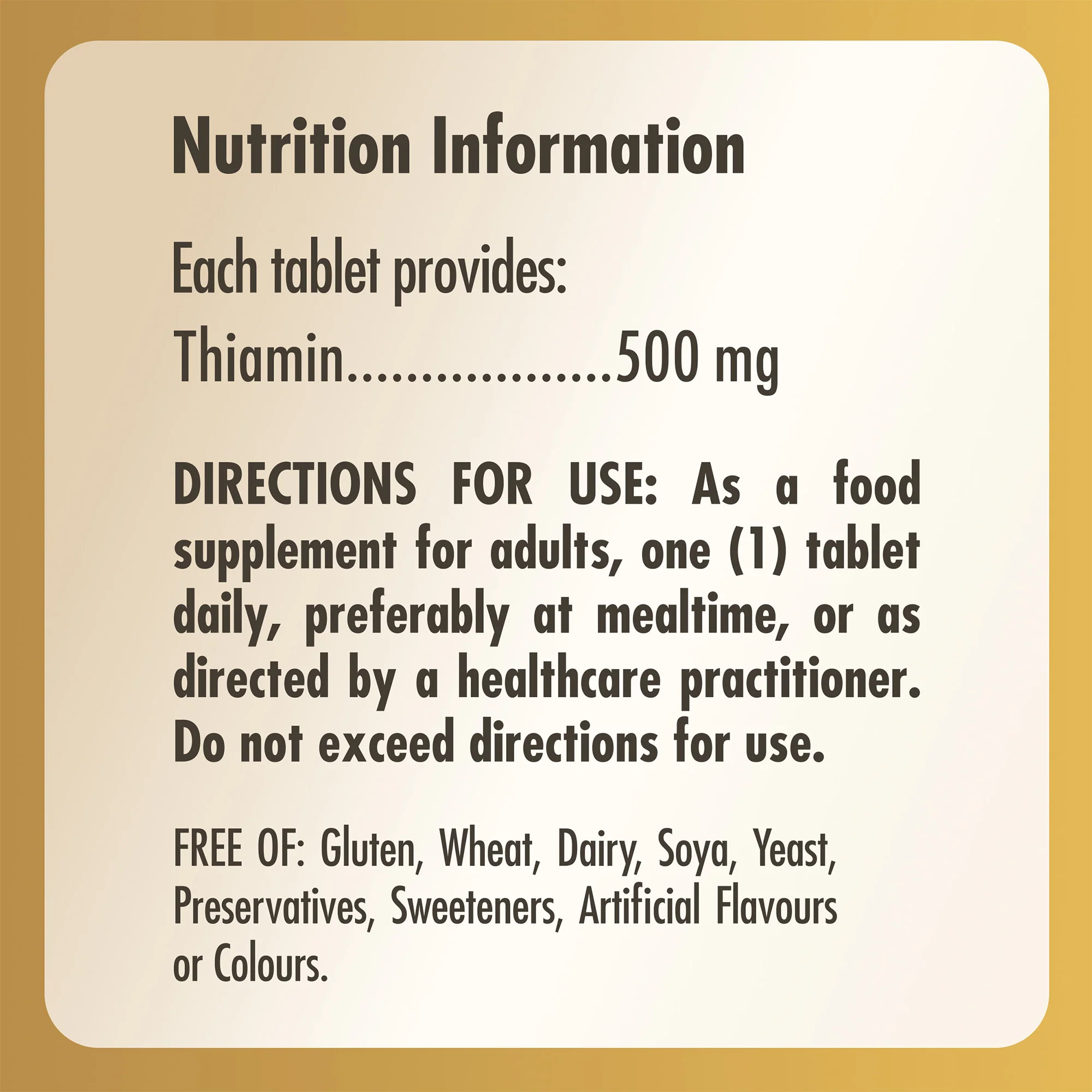 Vitamin B1 (Thiamin) 500 mg Tablets - Pack of 100 - Image 6