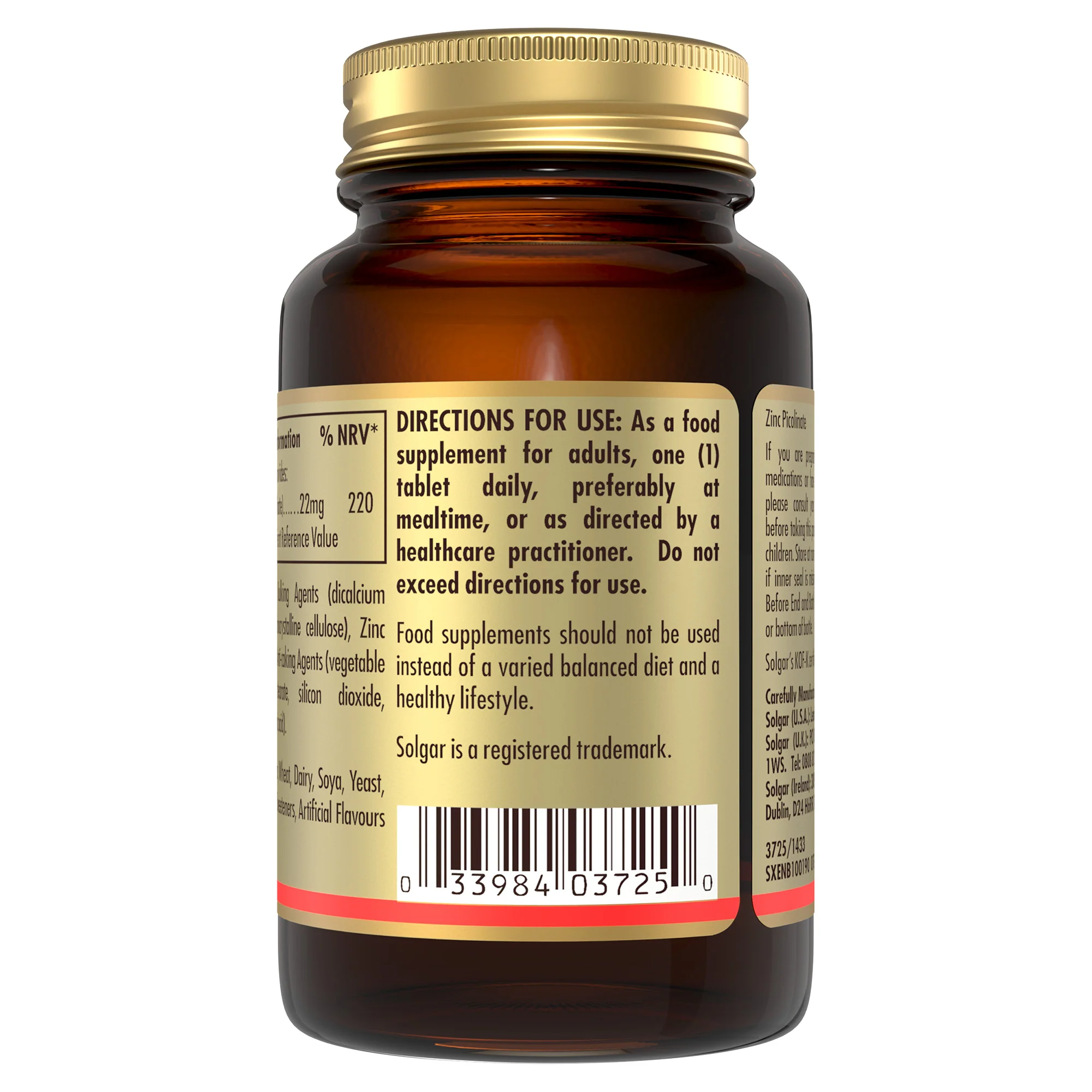 Zinc Picolinate 22 mg Tablets - Pack of 100 - Image 3